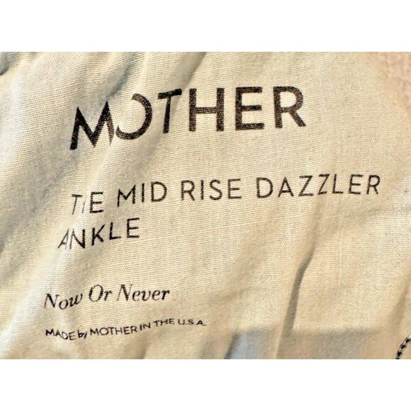 Mother Te Mid Rise Dazzler Size 29 Dark Blue Ankle Now Or Never - Picture 6 of 10